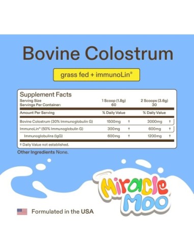 *SOBRE PEDIDO* Miracle Moo Colostrum Unflavored