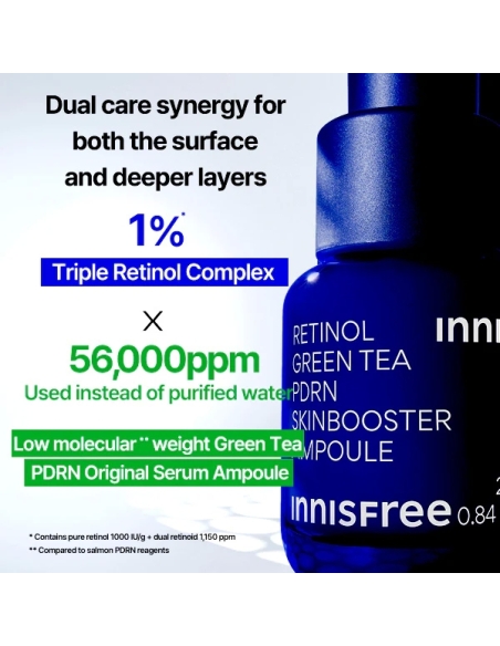 Innnisfree - Retinol Green Tea PDRN Skinbooster Ampoule
