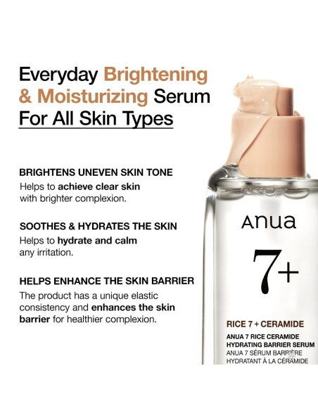 Anua - Rice 7 Ceramide Hydrating Barrier Serum Anua - Rice 7 Ceramide Hydrating Barrier Serum