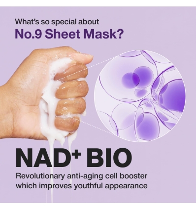 Numbuzin - No. 9 NAD Bio Lifting-Sil Full Face Mask Pack (4 pzs + Lifting Band)