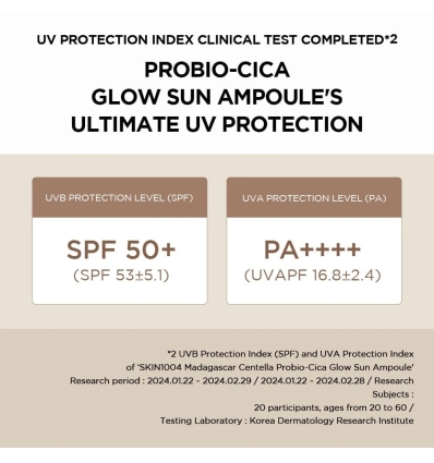 skin1004 - Probio-Cica Glow Sun Ampoule SPF50+