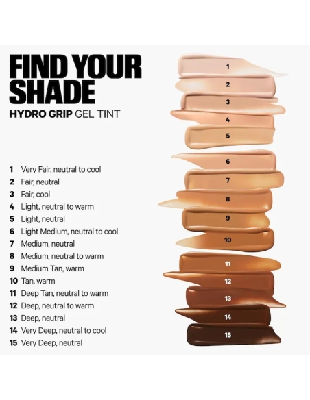 (1 Very Fair) Hydro Grip 12-Hour Hydrating Gel Skin Tint (1 Very Fair) Hydro Grip 12-Hour Hydrating Gel Skin Tint