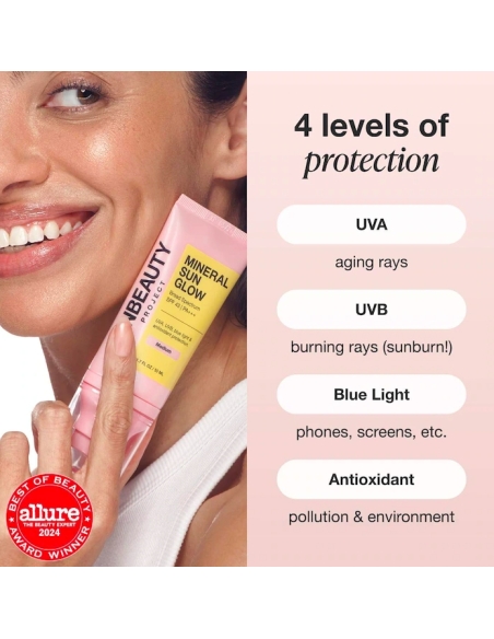 (Fair-Medium) Mineral Sun Glow Broad Spectrum Sunscreen SPF 43 PA +++ (Fair-Medium) Mineral Sun Glow Broad Spectrum Sunscreen SPF 43 PA +++