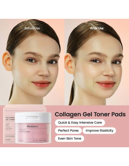 Collagen Gel Toner Pads for Pore Minimizing & Firming Care