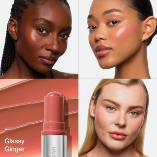 (Glassy Ginger) Glassy Lip + Cheek Blush Balm Stick 2