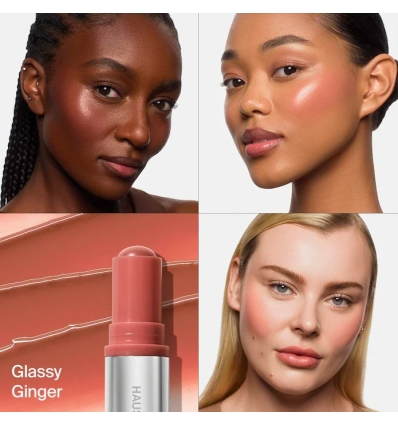 (Glassy Ginger) Glassy Lip + Cheek Blush Balm Stick