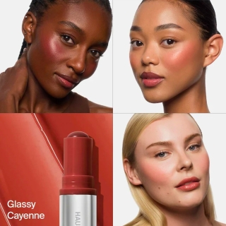 (Glassy Cayenne) Glassy Lip + Cheek Blush Balm Stick 2