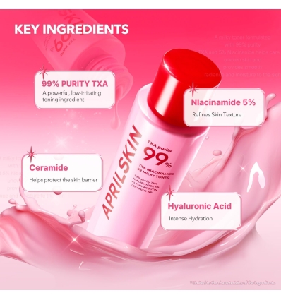 Aprilskin - TXA+Niacinamide 99 Pink Milky Toner