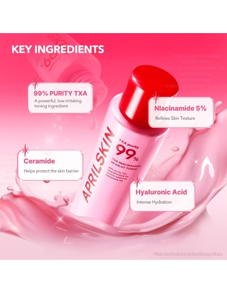 Aprilskin - TXA+Niacinamide 99 Pink Milky Toner
