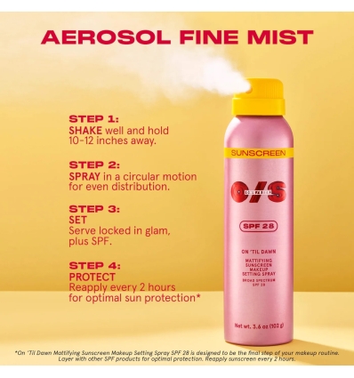 Mini On 'Til Dawn Mattifying Sunscreen Setting Spray SPF 28