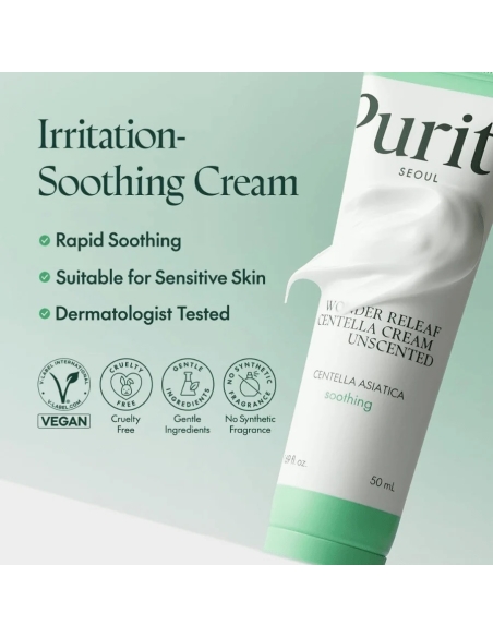 Purito - Wonder Releaf Centella Cream Unscented Purito - Wonder Releaf Centella Cream Unscented