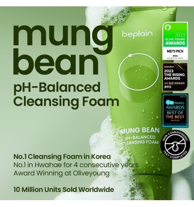 beplain - Mung Bean pH-Balanced Cleansing Foam