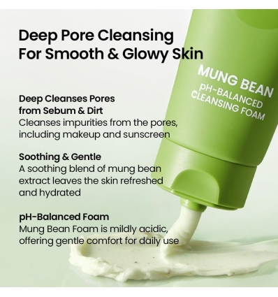 beplain - Mung Bean pH-Balanced Cleansing Foam