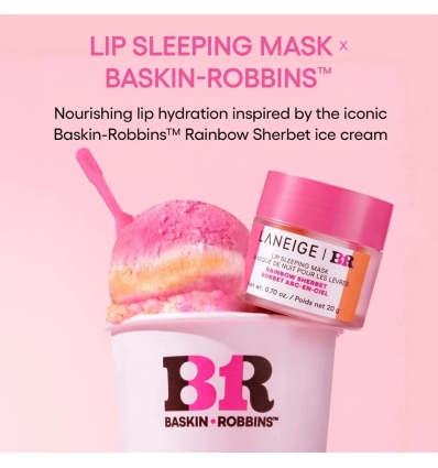 *SOBRE PEDIDO* (Rainbow Sherbert) Baskin Robbins Lip Sleeping Mask