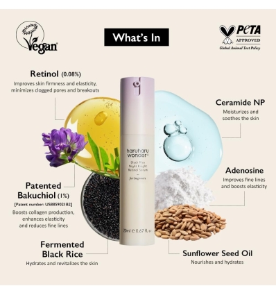 Haruharu - Black Rice Night Knight Retinol Serum