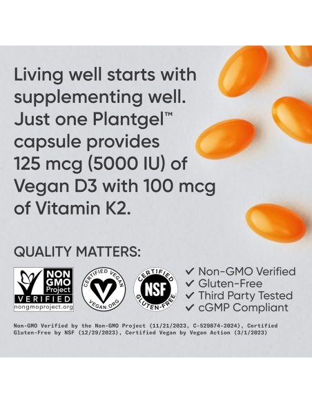 Plant Based D3 + K2 Plant Based D3 + K2