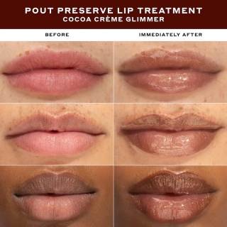 (Cocoa Creme Glimmer) Pout Preserve Hydrating Peptide Lip 2