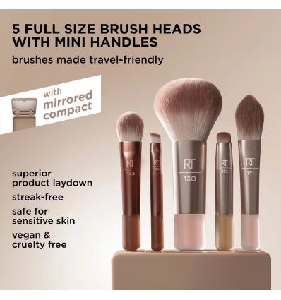 *SOBRE PEDIDO* New Nudes 2.0 On-The-Glow Mini Brush Set + Mirrored Compact