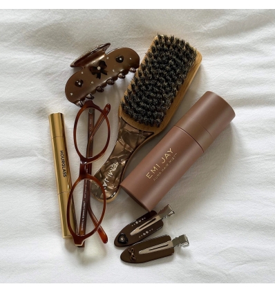 *SOBRER PEDIDO* Mini Boar Bristle Smoothing Hair Brush in Toasted Sugar