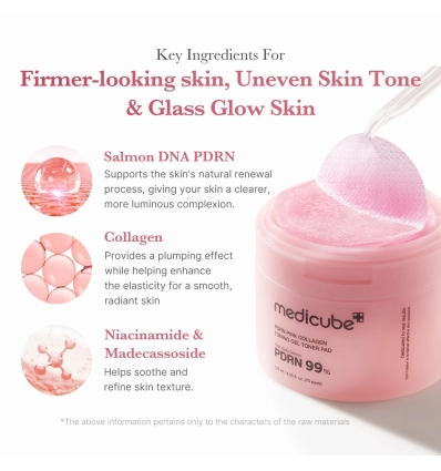 Medicube - PDRN Pink Collagen Gel Toner Pad