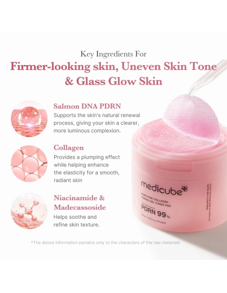Medicube - PDRN Pink Collagen Gel Toner Pad