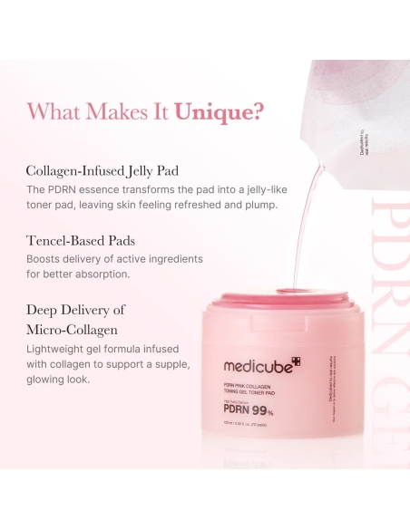 Medicube - PDRN Pink Collagen Gel Toner Pad