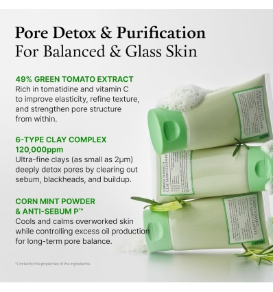 *SOBRE PEDIDO* Green Tomato Pore Detox Clay Mask Cleanser