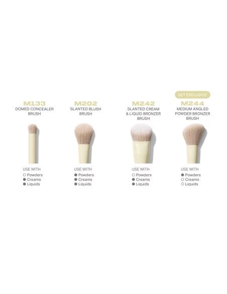 *SOBRE PEDIDO* Buttery Blends 4-Piece Face Brush Set