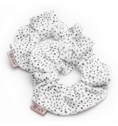 (Micro Dot) Towel Scrunchie